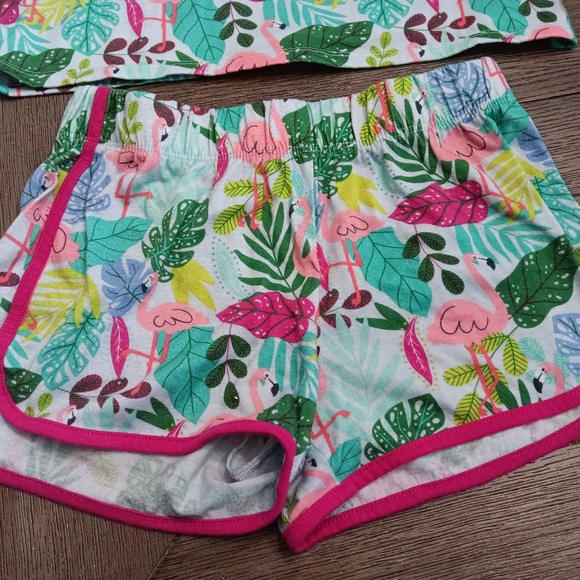 Wo.ens Size Xsmall, Target Colorful Leaf and Flamingo Pajama Set - Picture 2 of 4